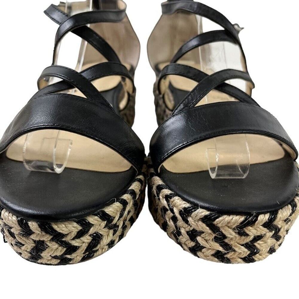 Adrienne Vittadini Louie Womens Leather Wedge Sandals Espadrilles Shoes sz 7 - Picture 9 of 16